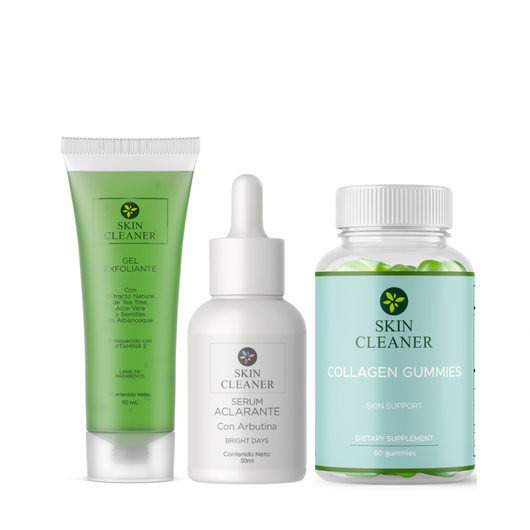 KITX3 Gel Exfoliante + Serum Despigmentante + Gummies De Colageno