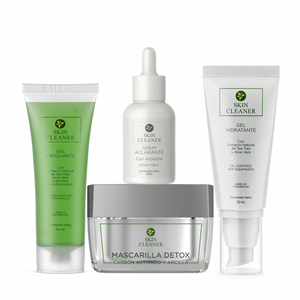 KITX4 Gel Exfoliante + Mascarilla Detox + Serum Despigmentante + Gel Hidratante