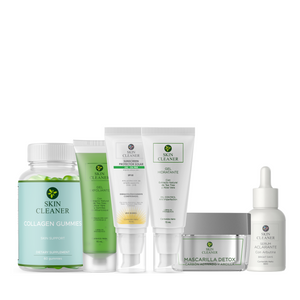 KITX6 Gel Exfoliante + Mascarilla Detox + Serum Despigmentamte + Gel Hidratante + Protector Solar + Gummies De Colágeno