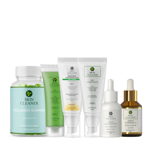 KITX6 Gel Exfoliante + Serum Despigmentante + Serum Vit C + Gel Hidratante + Protector Solar + Gummies De Colágeno