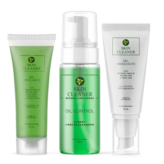 KITX3 ESPUMA LIMPIADORA + GEL EXFOLIANTE + GEL HIDRATANTE